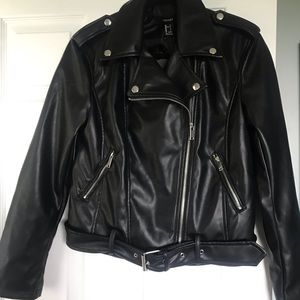 Black leather jacket